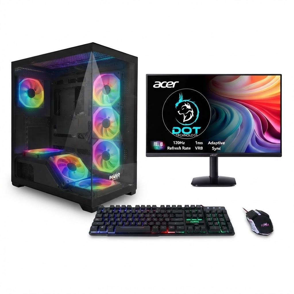 7b9de51c-7743-49c0-9979-c44c2df6c729 COMPUTADOR DE MESA GAMER DOT RYZEN 5 5500X3D + RX 7600 8GB + 16GB SSD 512GB - Imagen 1
