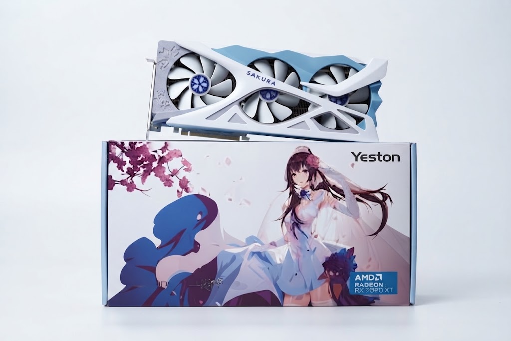 b9981e16-a4ab-4894-acd7-84099fbb9911 TARJETA DE VIDEO RX 9060 16GB GDDR7 YESTON SAKURA - Imagen 1